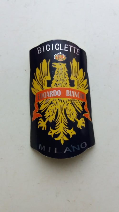 Emblem Sepeda Bianchi Warna Hitam Gold