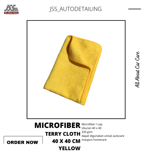 Microfiber Terry Cloth 40 x 40 cm warna Kuning