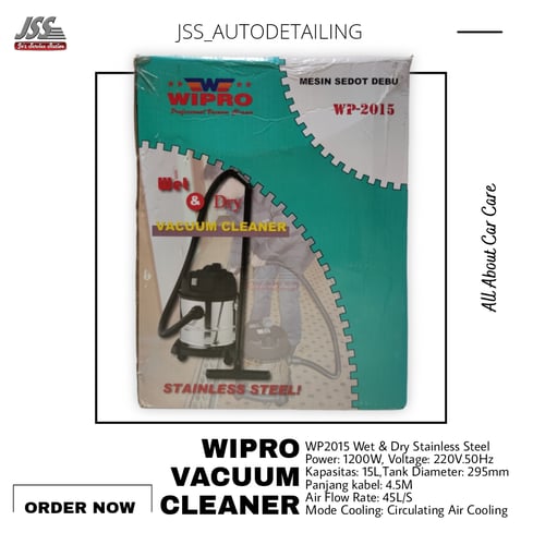 Vacuum Cleaner Wipro WP 2015 Wet & Dry Stainless steel