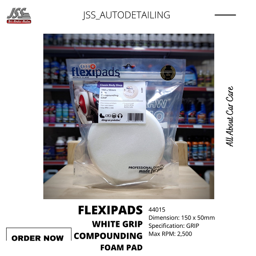 Flexipads 44015 White Grip Compounding Foam Pad 150mm x 50mm