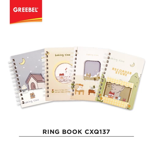 GREEBEL NOTEBOOK / BUKU / RING BOOK CXQ137