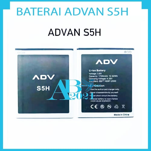 Baterai Advan S5H Original Double Power Batre Batrai Battery HP