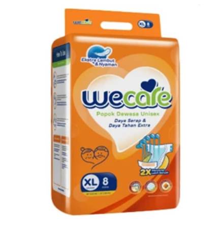 Wecare adult diapers XL8 x 12 bag