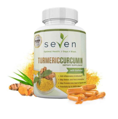 Seven Optimal Health Turmeric Curcumin 60 Capsules