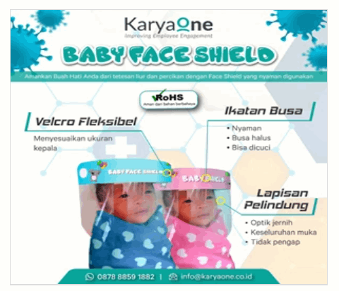 Face Shield Baby Series. Pelindung Wajah Kualitas Premium Aman Untuk Bayi