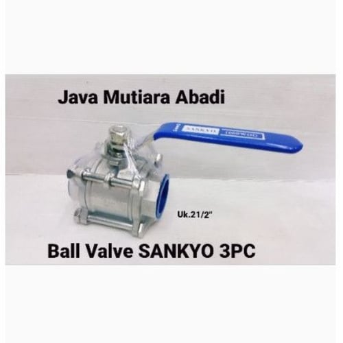 Ball valve SANKYO 3PC drat 11/2(inch)stop kran type 3pc SS316