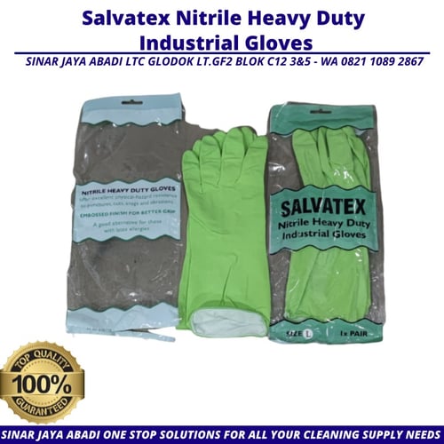 Sarung Tangan Salvatex Nitrile Heavy Duty Industrial Gloves Size L