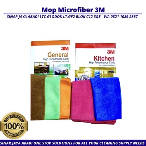 Kain Lap Mop Microfiber 3M Pembersih High Performance Cloth Service - 30x30