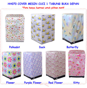 Cover Mesin Cuci 1 Tabung Buka Depan Satin / Sarung Pelindung Washing Machin