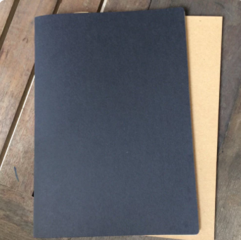 buku tulis / A4 / notebook blank / polos / sketsa / custom - Kraft coklat, isi polos