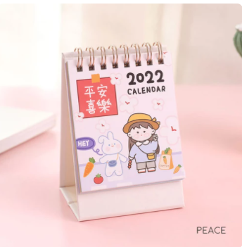 Planning Time 2022 Mini Desk Calendar - Kalender Meja 2022 - Kalender - Peace