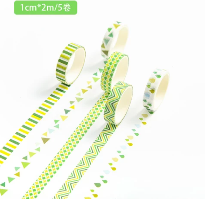 Simno Washi Tape / Decorative Tape (5 Colors Set) - 10