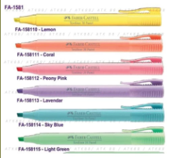 Stabilo Pastell Textliner highlitghter Faber Castell 38 warna pastel - Biru Muda