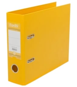 V196 Bantex Lever Arch File Ordner Plastic A5 Kwitansi 7cm Yellow 1453