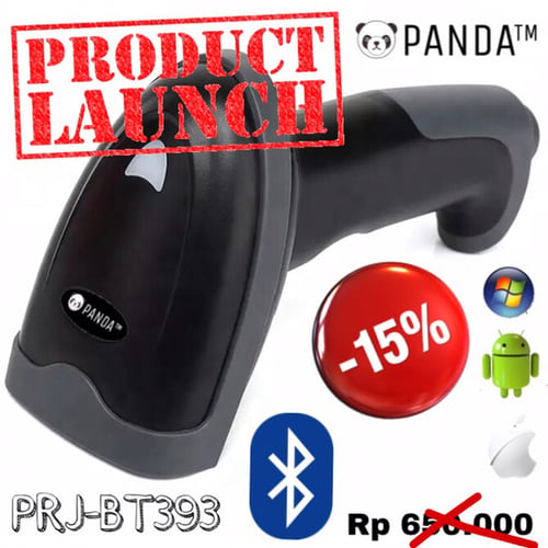 Wireless Bluetooth 1D Laser Barcode Scanner PANDA PRJ-393 Android, IOS