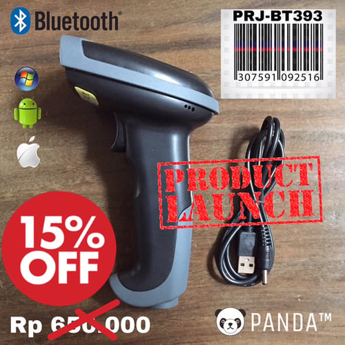 Wireless Bluetooth PANDA PRJ-393 Laser Barcode Scanner Best Perfomance