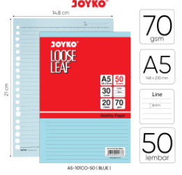 Loose Leaf Color Isi Kertas File Binder Warna Joyko A5 - 101CO Blue