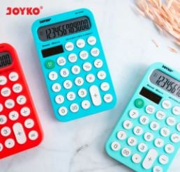 Calculator Kalkulator Joyko CC-47CO 12 Digits Check Correct - Red