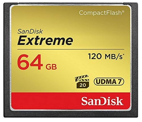 SANDISK Extreme 64GB CompactFlash Memory Card SDCFXSB-064G-G46