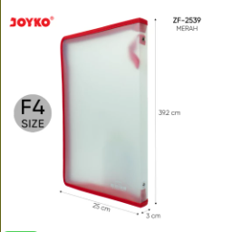 Zipper File Map Plastik Resleting Joyko ZF-2539 F4 - Merah