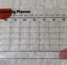 Monthly Planner Acrylic A3 murah - Tipe 3