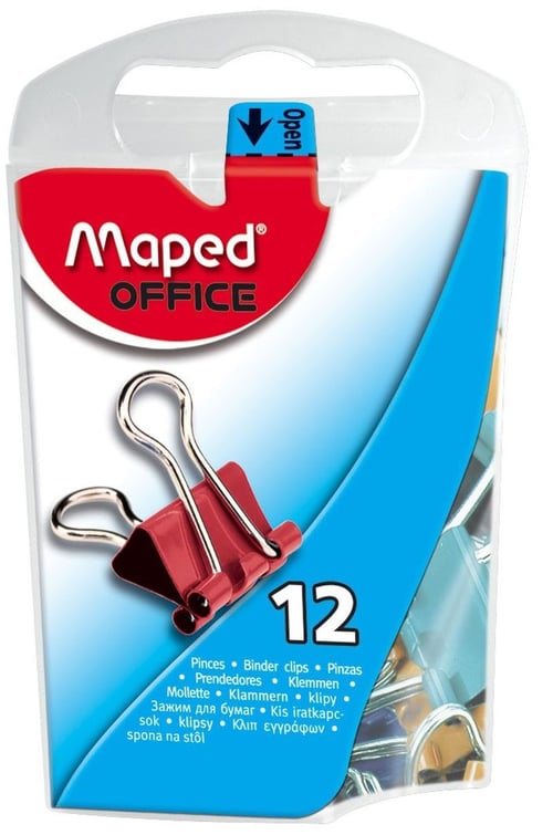 MAPED Binder Clip 15mm Color 1 Box Isi 12pcs