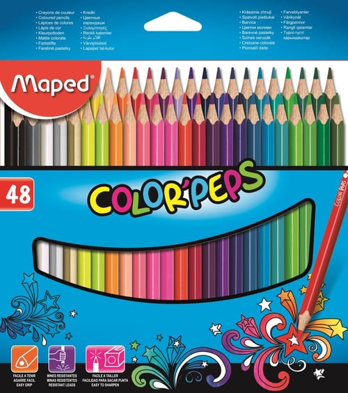 MAPED Pensil Warna Color Peps 48 Cardboard