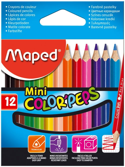 MAPED Pensil Warna Color Peps Mini 12 Cardboard
