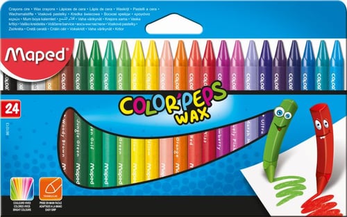 MAPED Wax Crayon 24 Cardboard