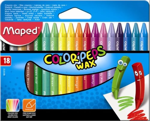 MAPED Wax Crayon Set 18