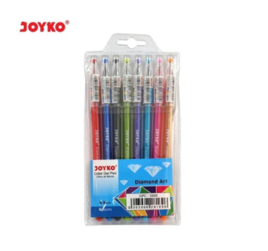 Color Gel Pen / Pulepen / Pena Joyko GPC-309S / 1 Set 8 Warna / 0.5 mm