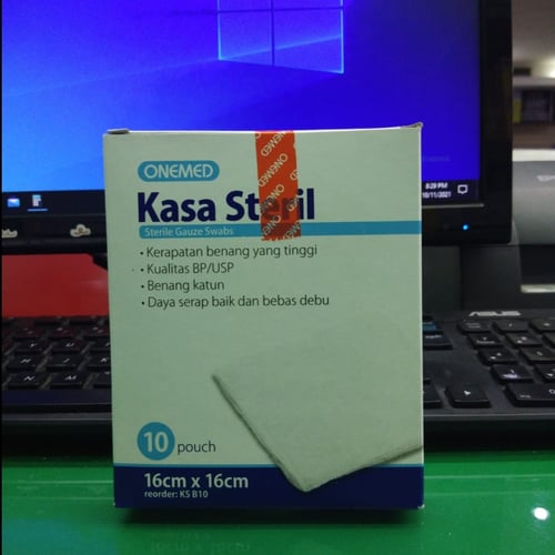 KASA STERILE ONEMED 16 CM X 16 CM 1 BOX ISI 10 POUCH