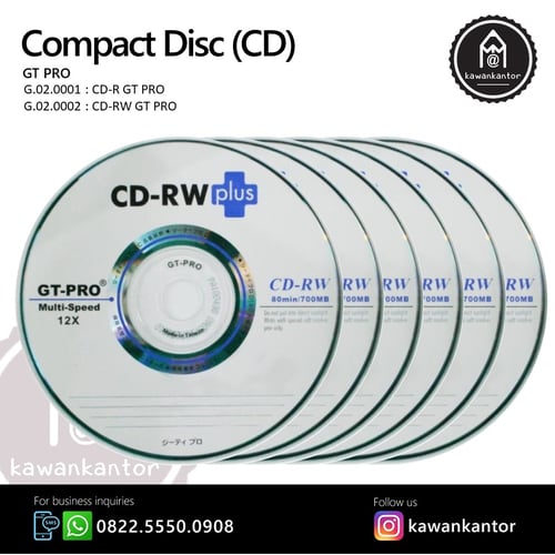 GT PRO Compact Disc CD RW