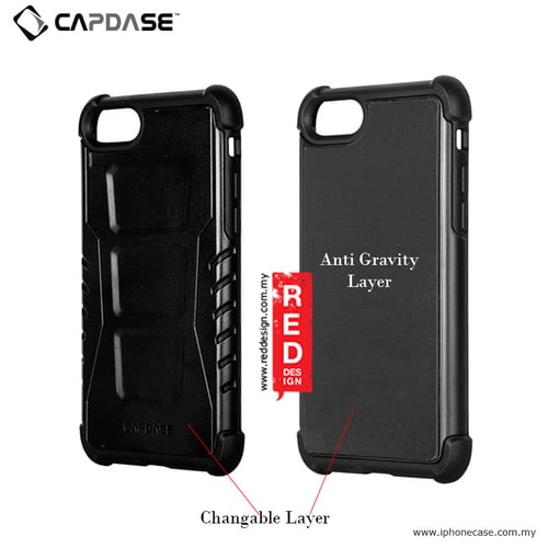 CAPDASE Armor Suit Combo Rider Jacket Newton Cover Casing for iPhone 7 Plus - Solid Black