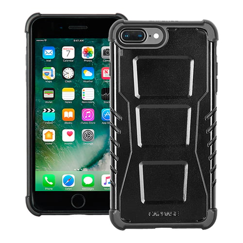 CAPDASE Armor Suit Combo Rider Jacket with Newton Cover Casing for iPhone 7 Plus - Hitam Metallic