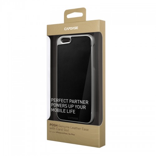 Capdase Posh Card Slot Casing for iPhone 6 Plus - Grey Black