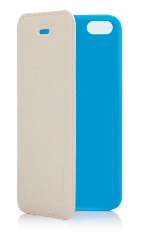 Capdase Sider Baco Folder Casing for iPhone 5C - White/Blue