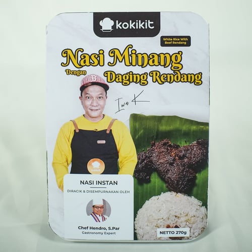 Kokikit Nasi Minang Instant & Daging Rendang Ala Iwa K