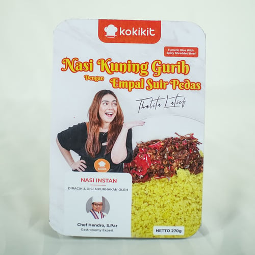 Kokikit Nasi Kuning Instant & Empal Suwir Pedas Ala Thalita Latif