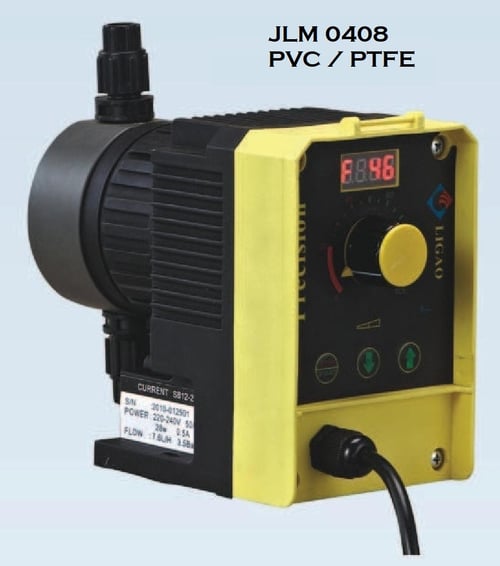 Pompa Dosing Solenoid JLM 0408 PVC Diaphragm Metering Pump - 3,8 LPH 7,6 Bar