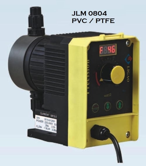 Pompa Dosing Solenoid JLM 0804 PVC Diaphragm Metering Pump - 7,6 LPH 3,5 Bar