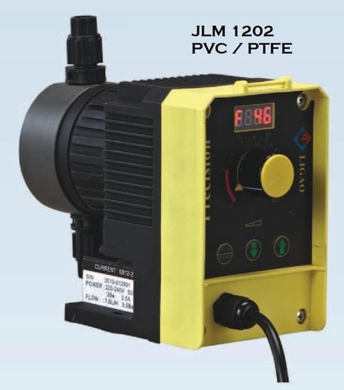 Pompa Dosing Solenoid JLM 1202 PVC Diaphragm Metering Pump - 12 LPH 1,5 Bar