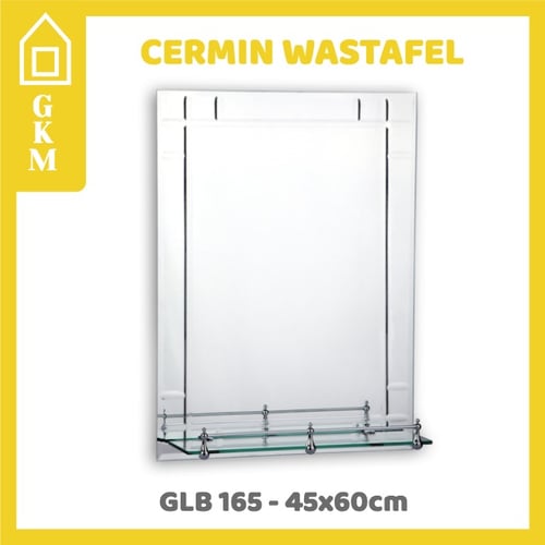 Cermin Wastafel Global GLB165-45x60cm Kaca Rias Tembok Kamar Mandi