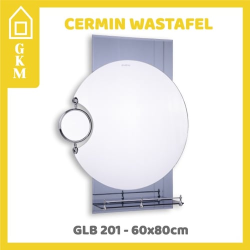 Cermin Wastafel Global GLB201-60x80cm Kaca Pembesar Rias Kamar Mandi
