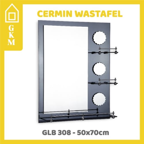 Cermin Wastafel Global GLB308-50x70cm Kaca Rias Besar Kamar Mandi