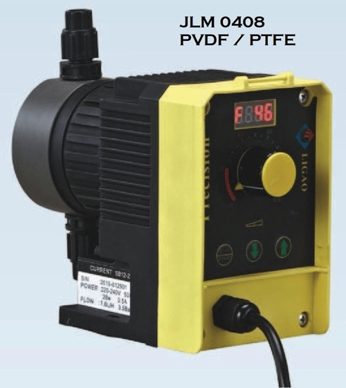 Pompa Dosing Solenoid JLM 0408 PVDF Diaphragm Metering Pump - 3,8 LPH 7,6 Bar