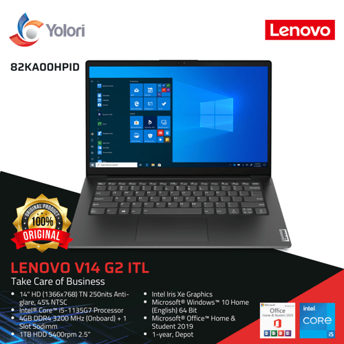Lenovo V14 G2 ITL i5-1135G7 4GB 1TB Intel Irish Xe Windows 10 + OHS 2019