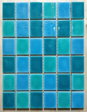 Keramik Kolam Renang Mozaic Viva Tipe 4810-5 Warna Hijau Mix