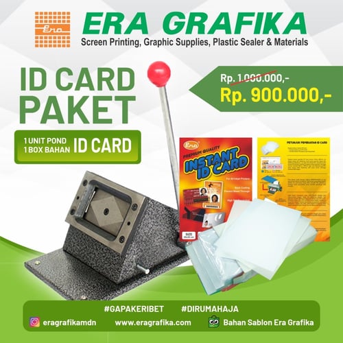 Paket Alat Pond / Alat Plong Id Card + Bahan Id Card