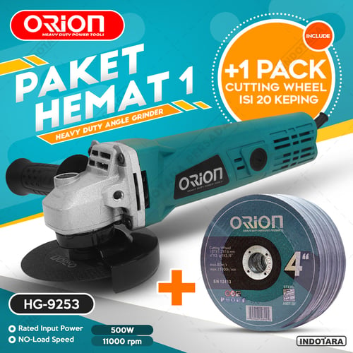 Paket Hemat 1 - Gerinda Tangan Orion HG9523 - 1 Pack Mata Gerinda Potong